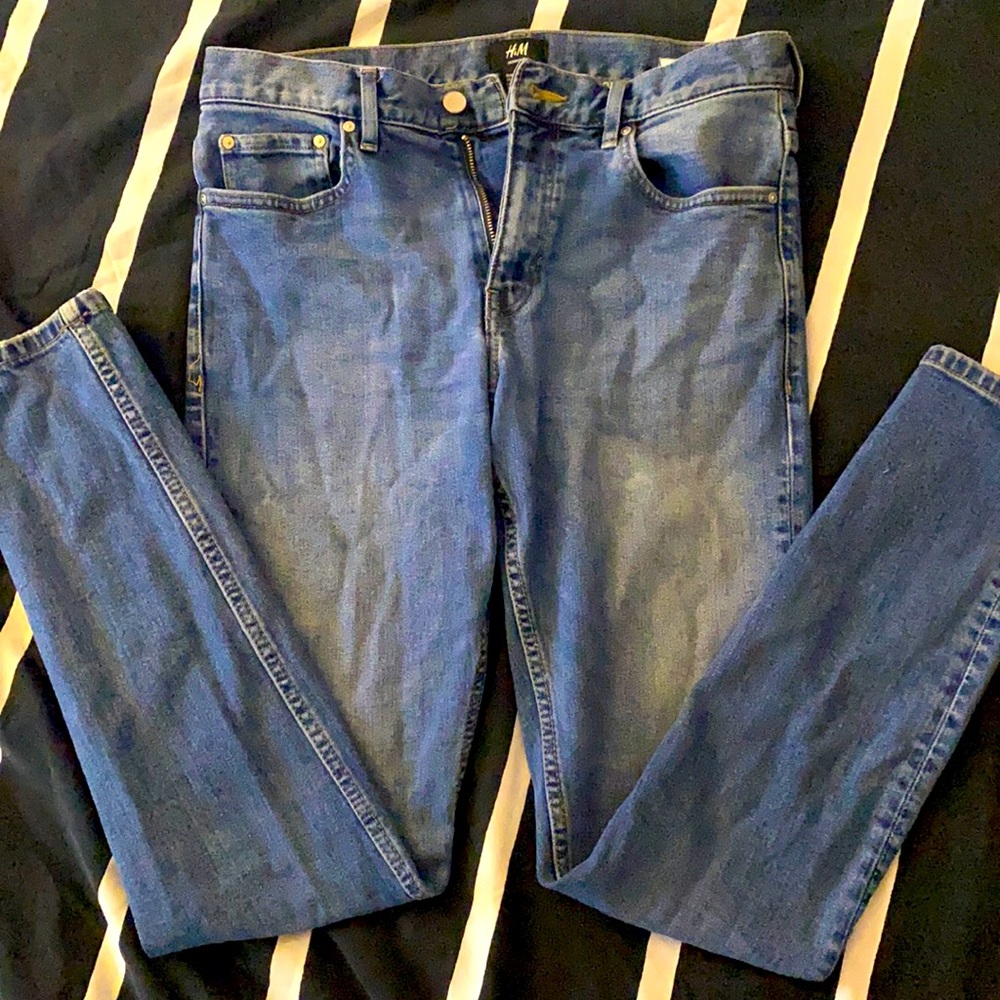 H&M, Navy, Skinny Fit, S 29